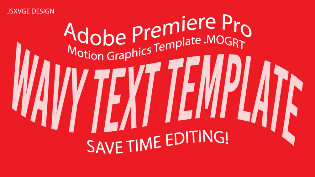 Adobe Premiere Pro Text Motion Graphics Template Wavy Flag Text  j_Text_WavyFlag_1  .MOGRT