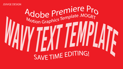 Adobe Premiere Pro Text Motion Graphics Template Wavy Flag Text  j_Text_WavyFlag_1  .MOGRT