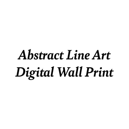 Abstract Line Art Digital Wall Print - 15 Sizes - PNG and JPEG - Instant Download